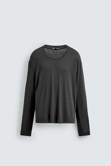 ЛЕГКА БАЗОВА ФУТБОЛКА - Темно-сірий Zara