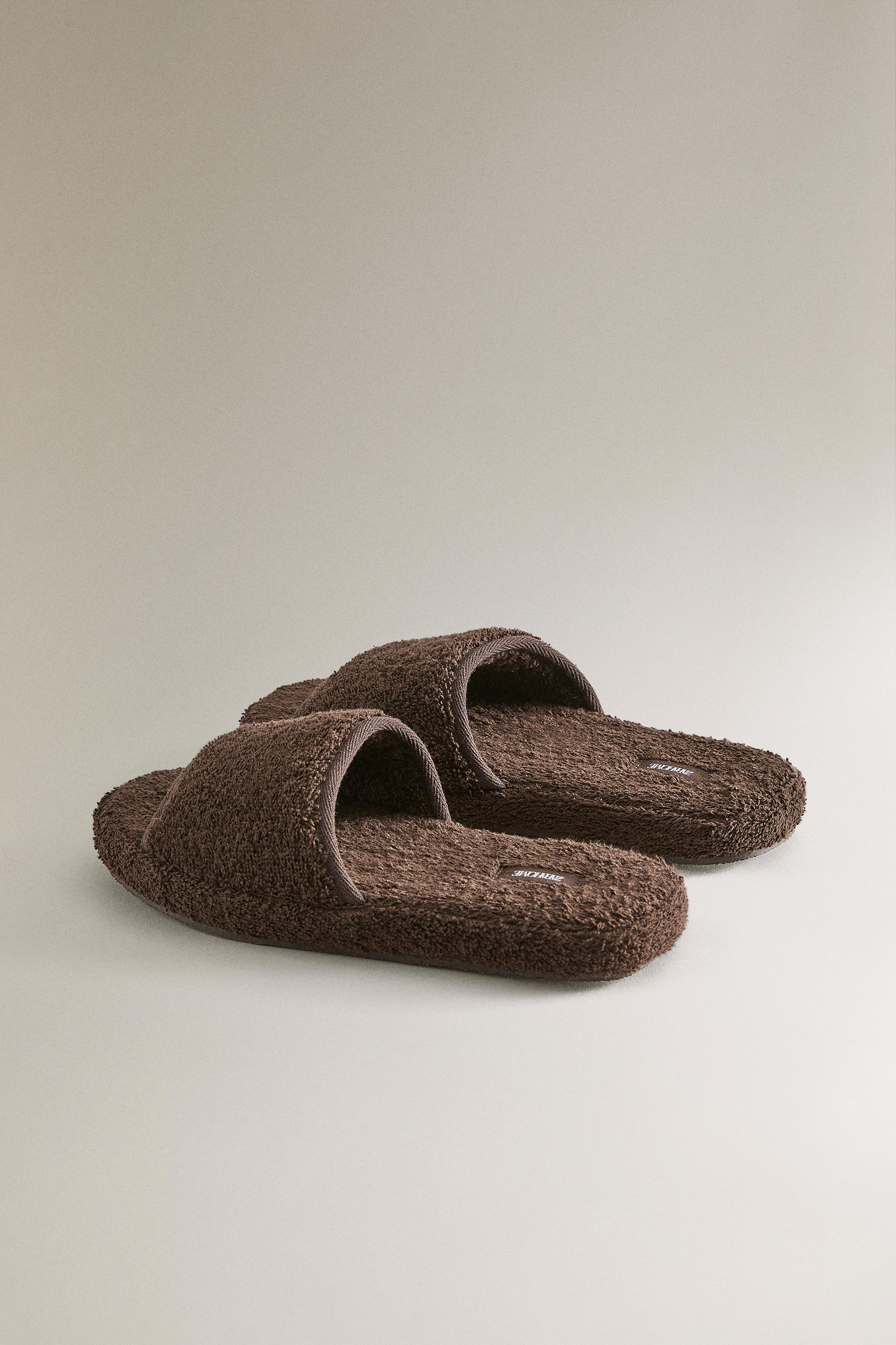 TERRYCLOTH FLATFORM SLIDERS