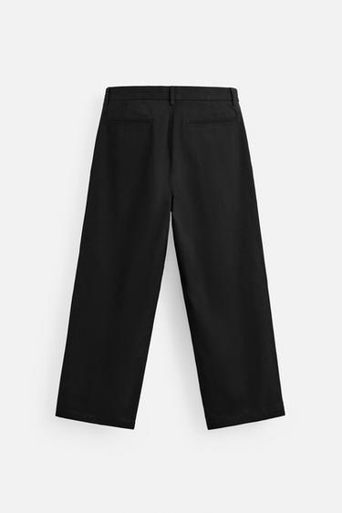 BALLOON-FIT PLEATED TROUSERS - Black by Zara - Image 8