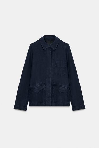 VESTE EN DENIM ZW COLLECTION - Bleu de Zara - Image 2