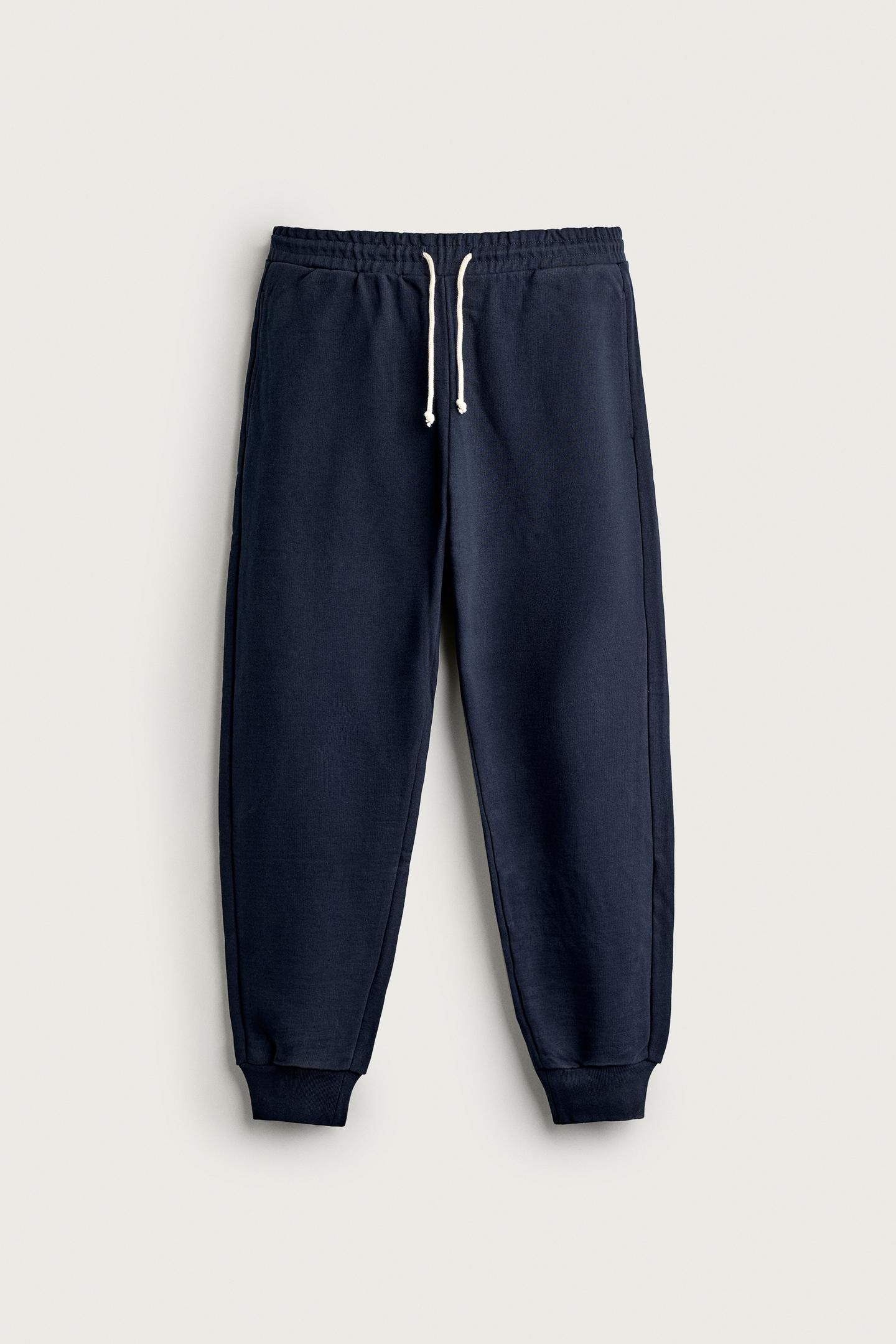 Мужские брюки Zara Fruit OF the Loom™ Cotton Sweatpants, цвет: Тёмно-синий — фото 6