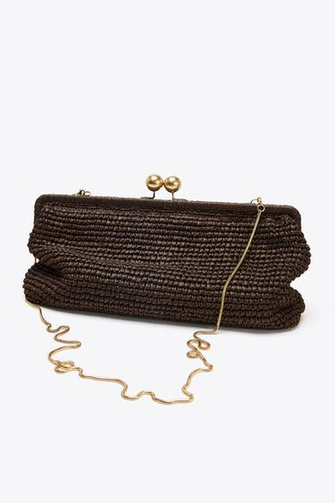 WOVEN CLUTCH - Brown by Zara - Image 4