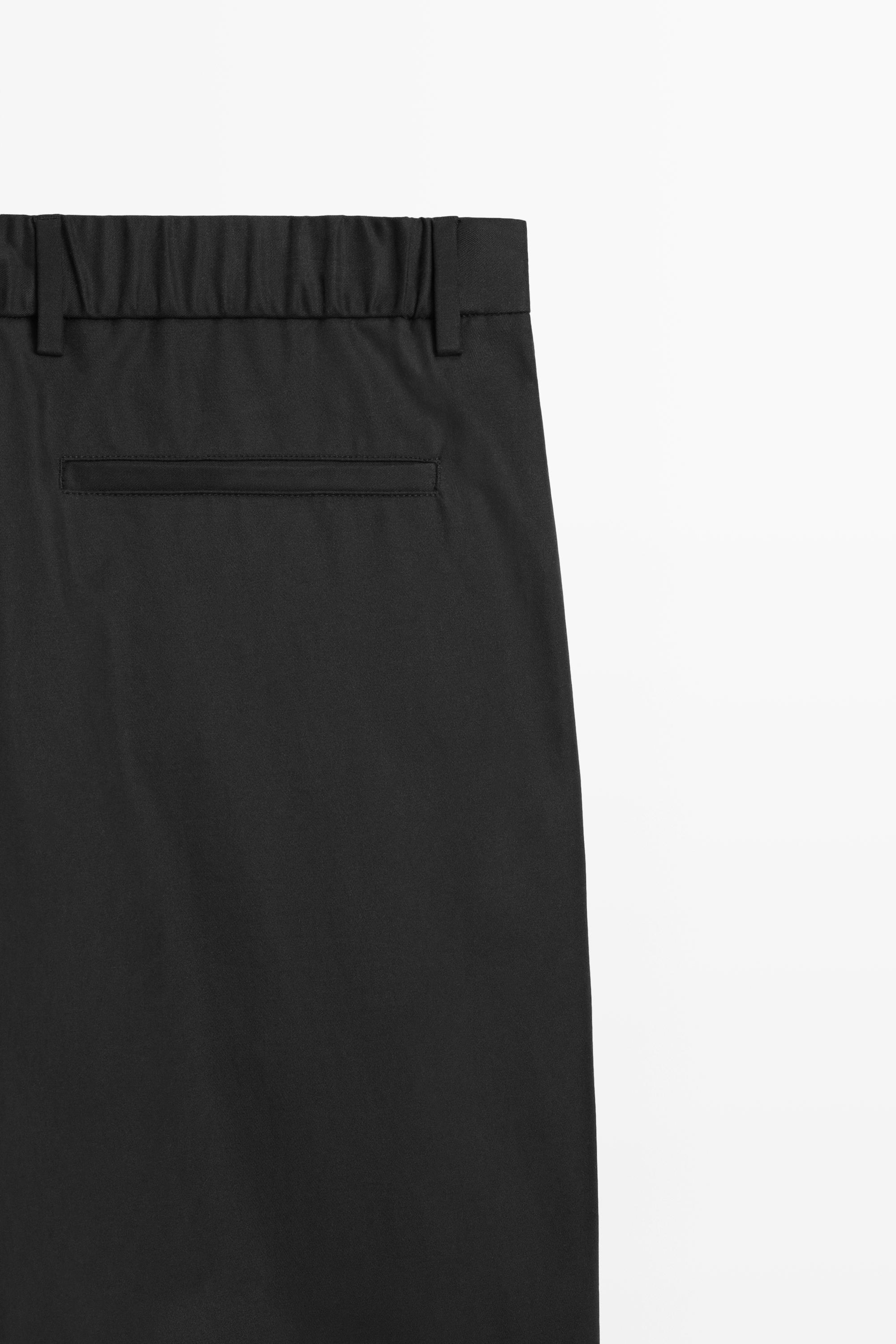 100% cotton pants with double pleats