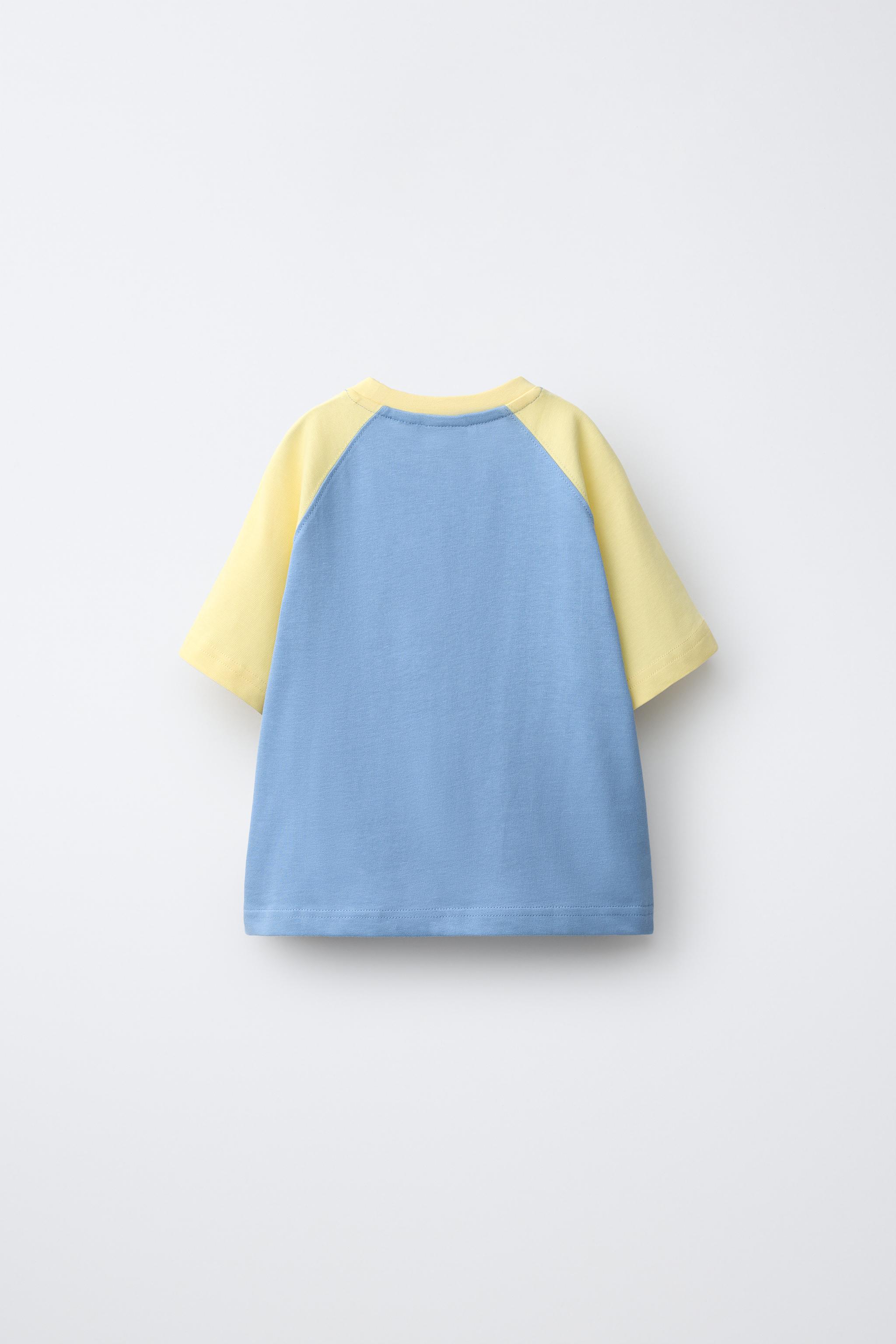 RAGLAN SLEEVE T-SHIRT — Light blue