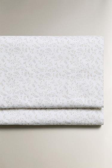 LEAF PRINT FLAT SHEET - Oyster-white by Zara - Image 0