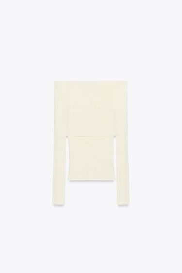 OFF-THE-SHOULDER SWEATER - Yellow by Zara - Image 0