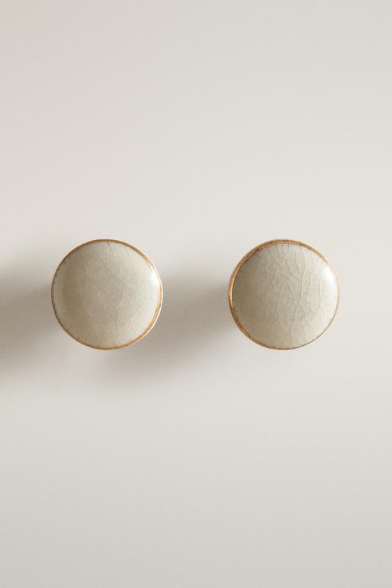 PACK OF ROUND CERAMIC DOOR KNOBS (PACK OF 2) - White by Zara - Image 0