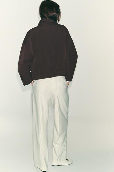 WIDE-LEG TROUSERS WITH DOUBLE WAISTBAND - striped by Zara - Image 5