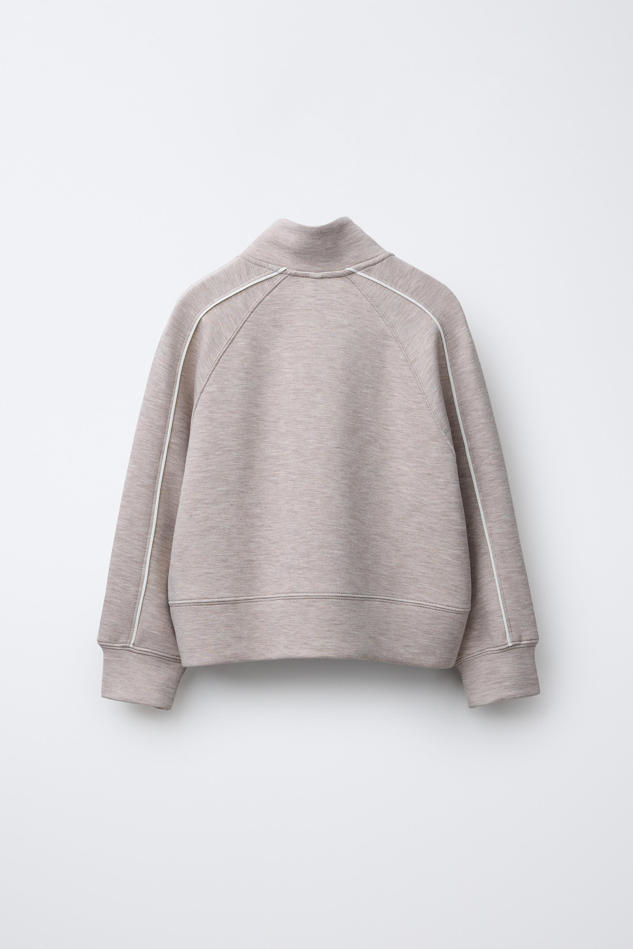GYM SWEATSHIRT WITH CONTRASTING TRIM