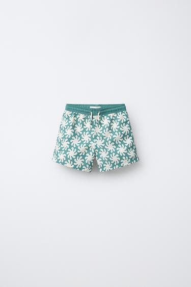 Zara 6-14 GODINA/ BERMUDE ZA KUPANJE SA SPIRALAMA – zelena / plava