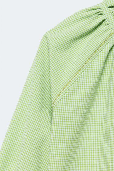 2-14 YEARS/ LIMITED EDITION GINGHAM BLOUSE - Light green by Zara - Image 2