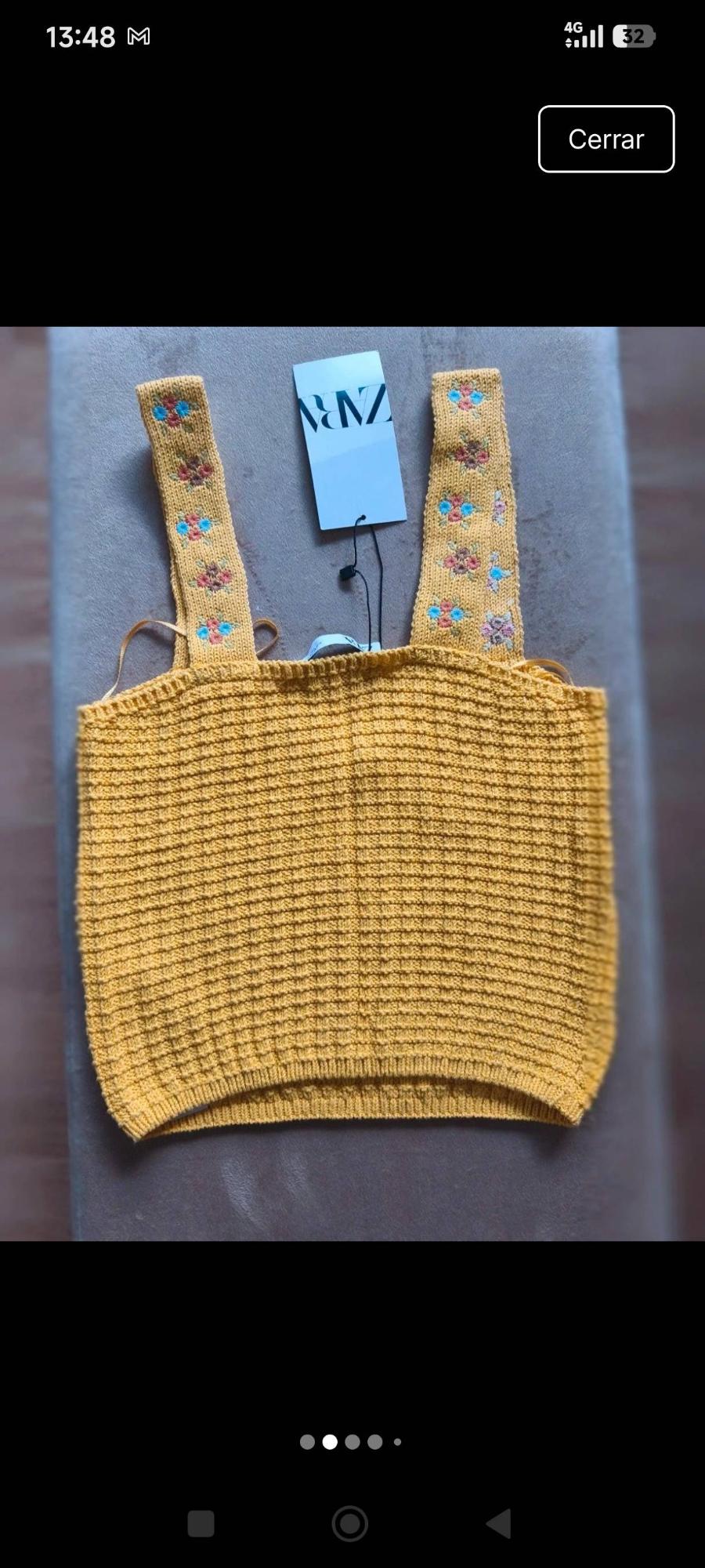 KNIT TOP WITH FLORAL EMBROIDERY - Image 2