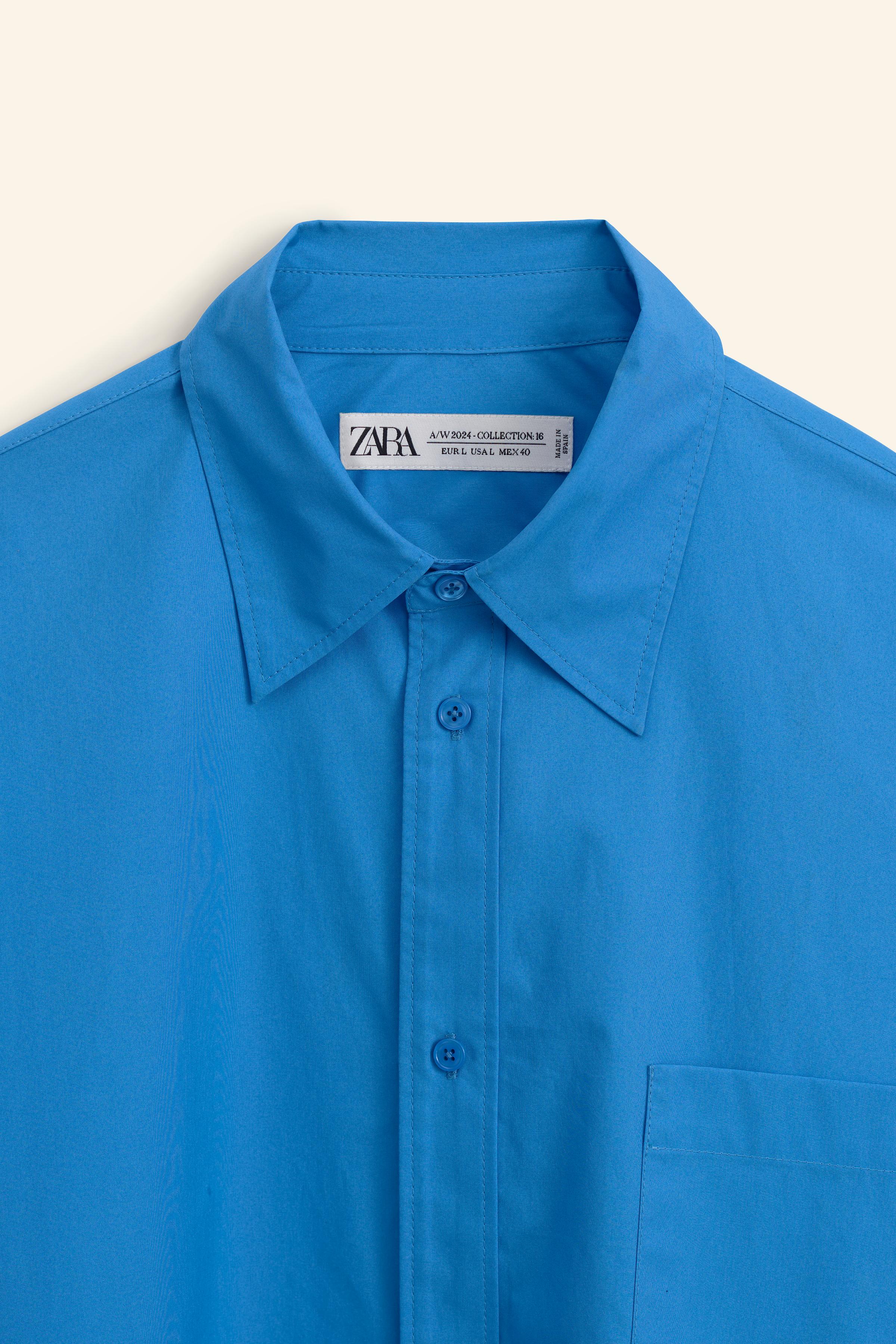 OVERSIZE FIT SHIRT LIMITED EDITION - Blue | ZARA United States