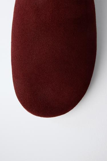 BABOUCHES EN CUIR ÉDITION LIMITÉE - Bordeaux de Zara - Image 5