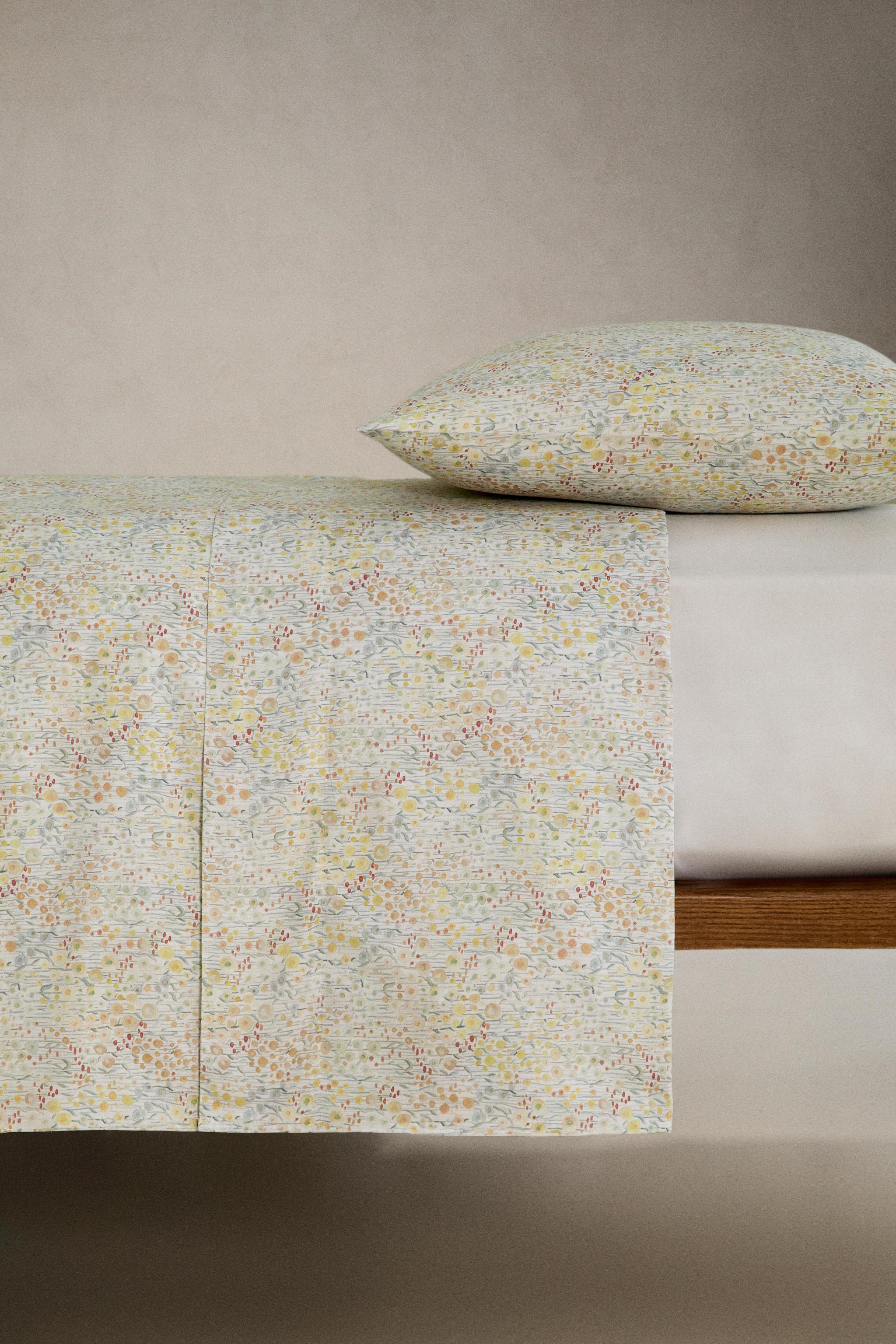 MINI FLORAL PRINT SATEEN FLAT SHEET