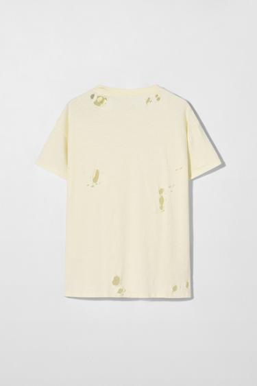T-SHIRT À DÉCHIRURES KATE MOSS X ZARA - Blanc cassé de Zara - Image 1