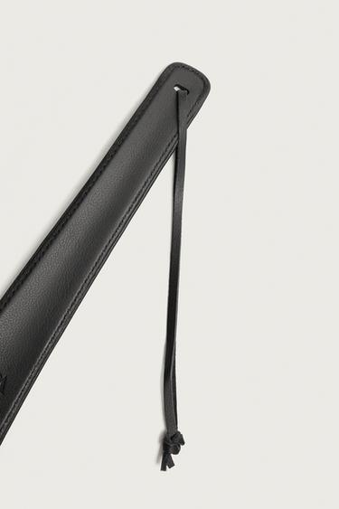 LEATHER SHOEHORN — Black 2