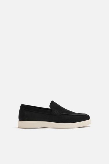 CASUAL LEATHER LOAFERS - Black by Zara - Image 0