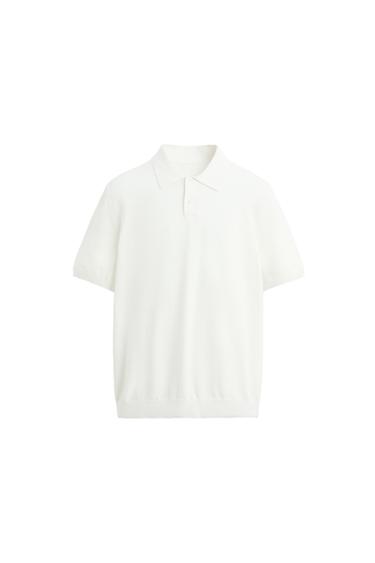 COTTON KNIT POLO SHIRT - Ecru by Zara