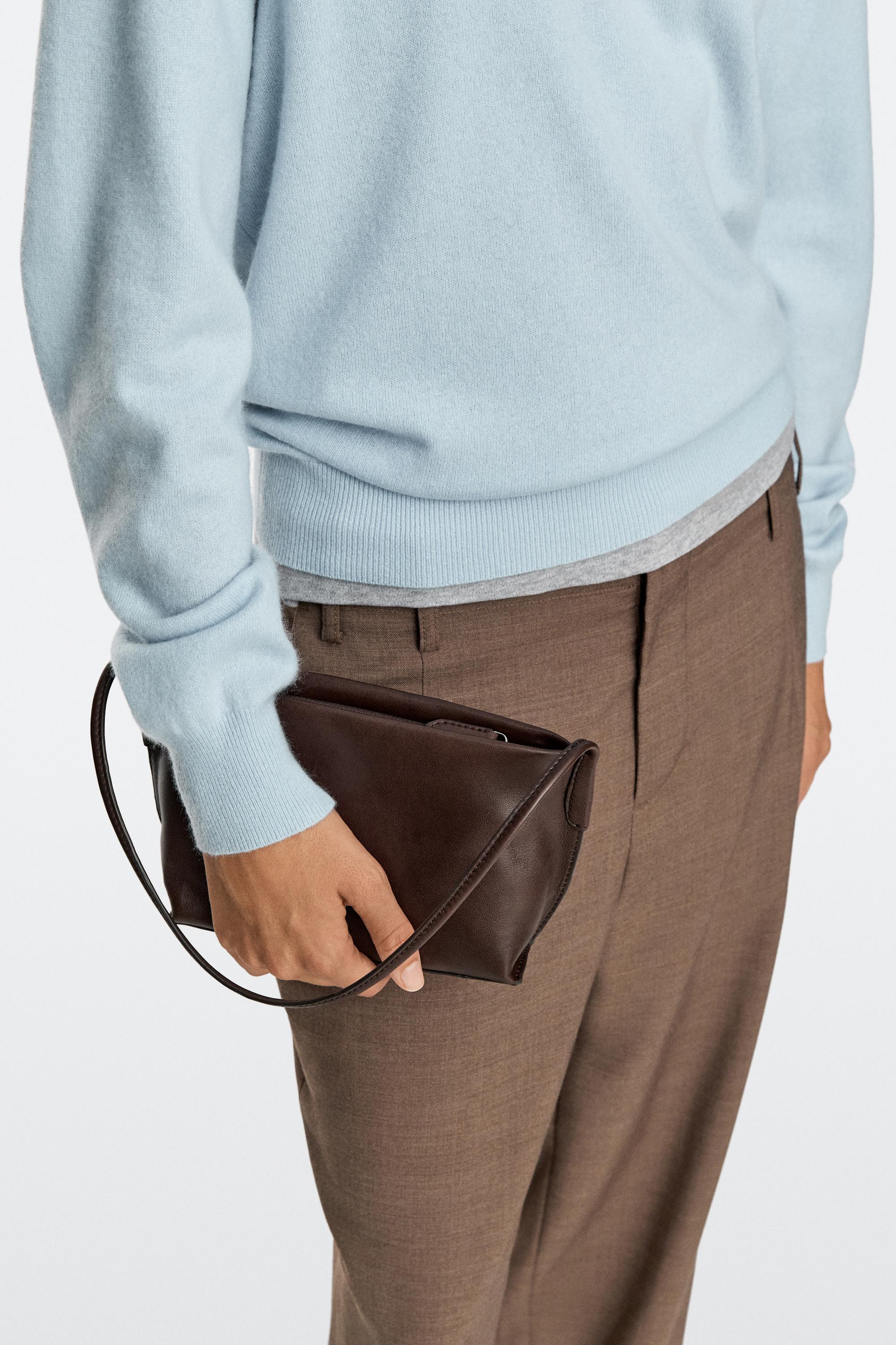 Sac porté épaule mini en cuir nappa