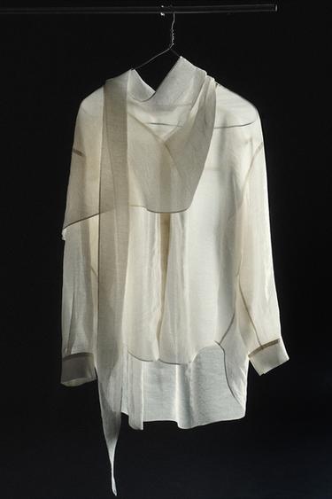 CHEMISE FOULARD ZW COLLECTION - Écru de Zara - Image 7