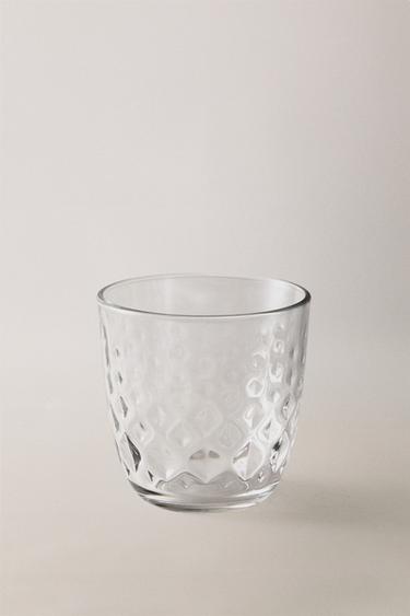 Zara 浮雕設計玻璃杯 - 透明