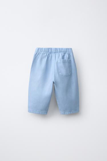 RELAXED FIT TWILL TROUSERS - Bluish by Zara - Image 1