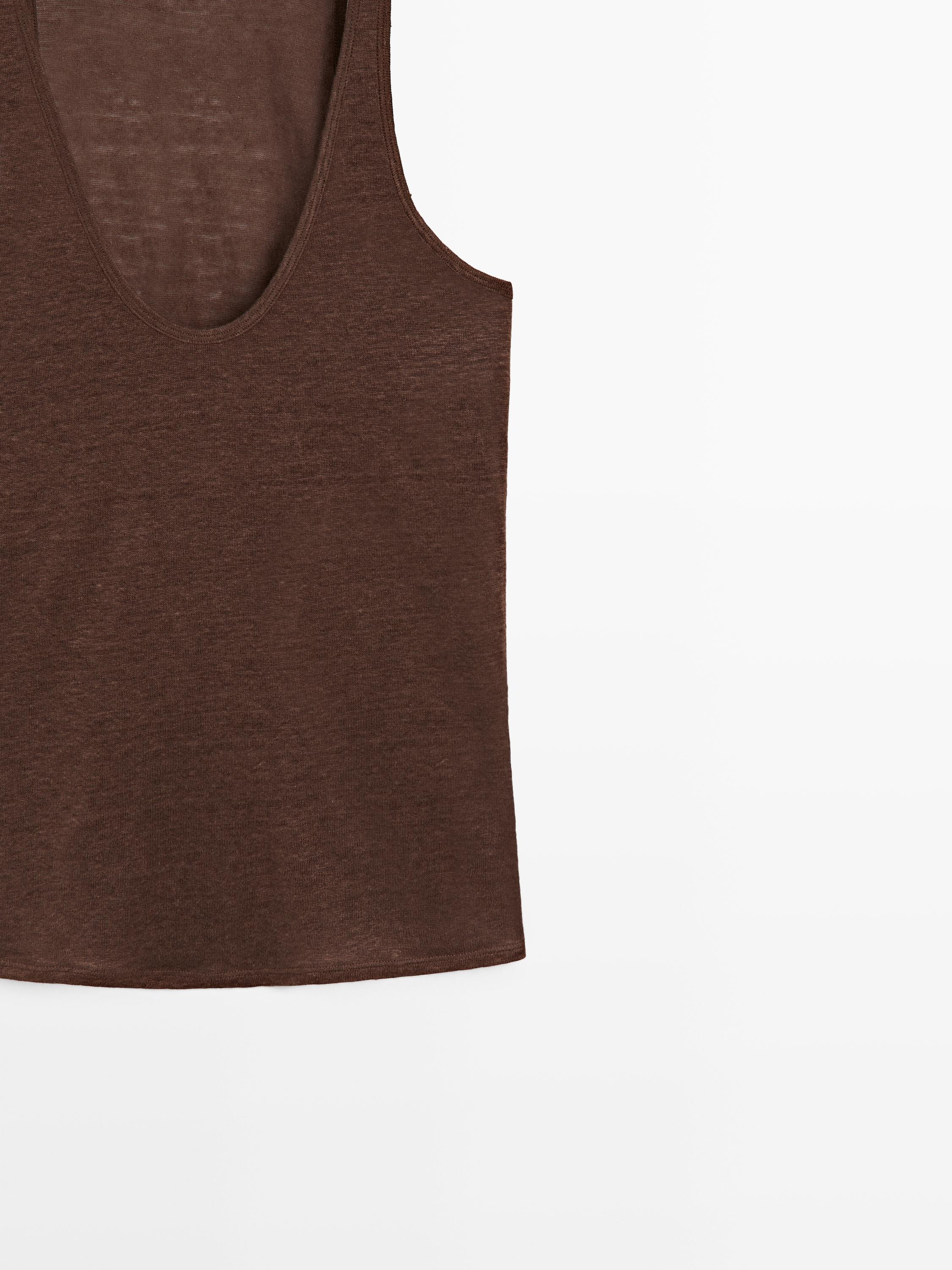 100% linen strappy top