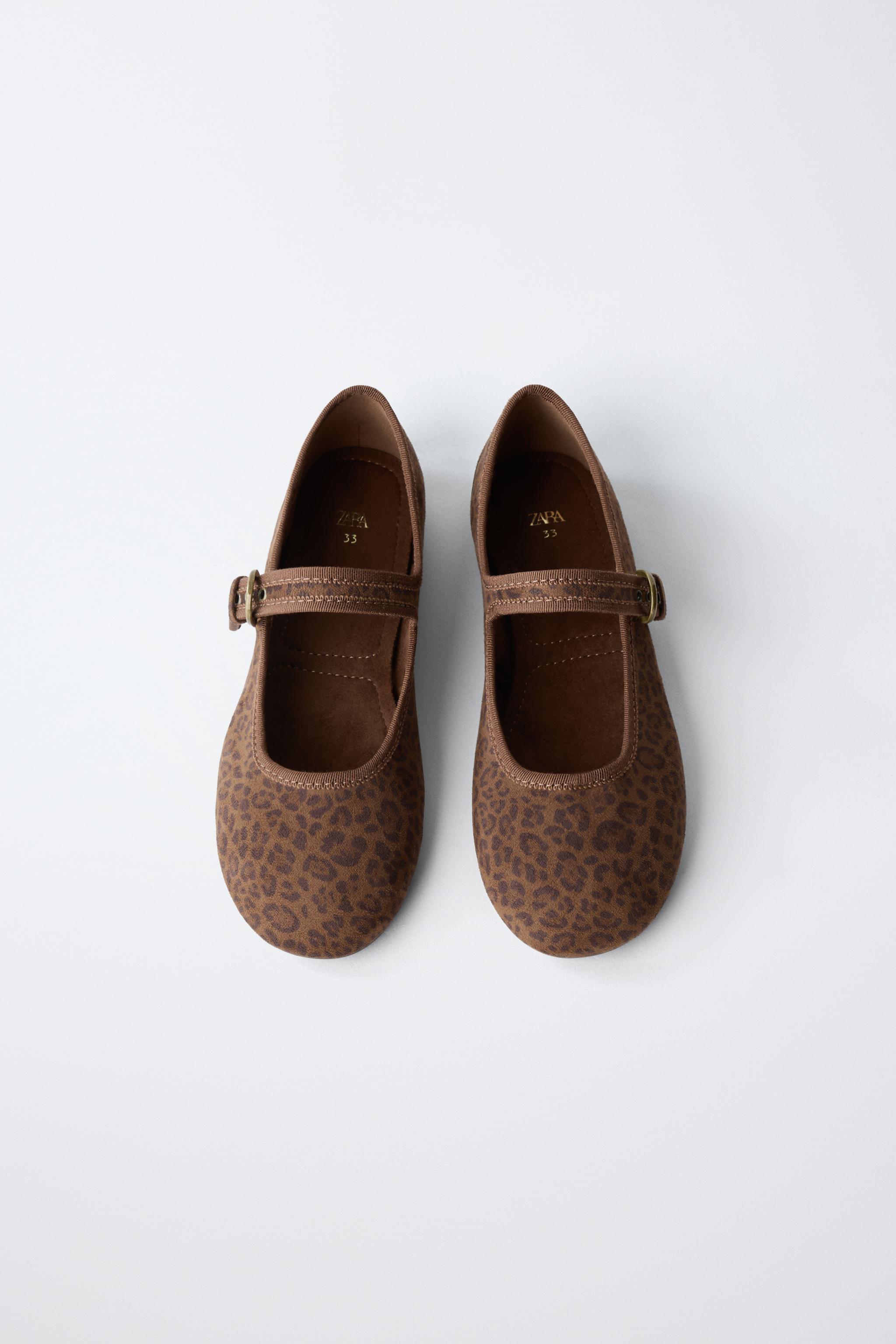 Обувь Zara ANIMAL PRINT BALLET FLATS — фото 4