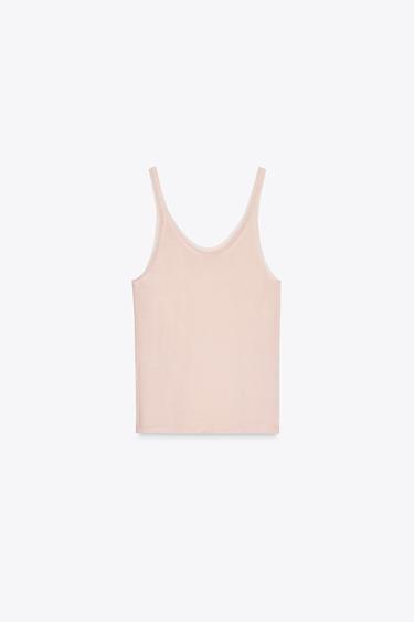 CONTRAST TULLE TOP - Chalk pink by Zara - Image 5