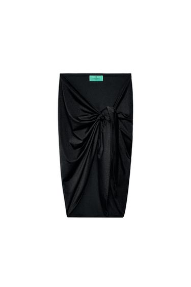 PAREO LISCIO IN MISTO POLIAMMIDE MARISA BERENSON X ZARA - Nero di Zara