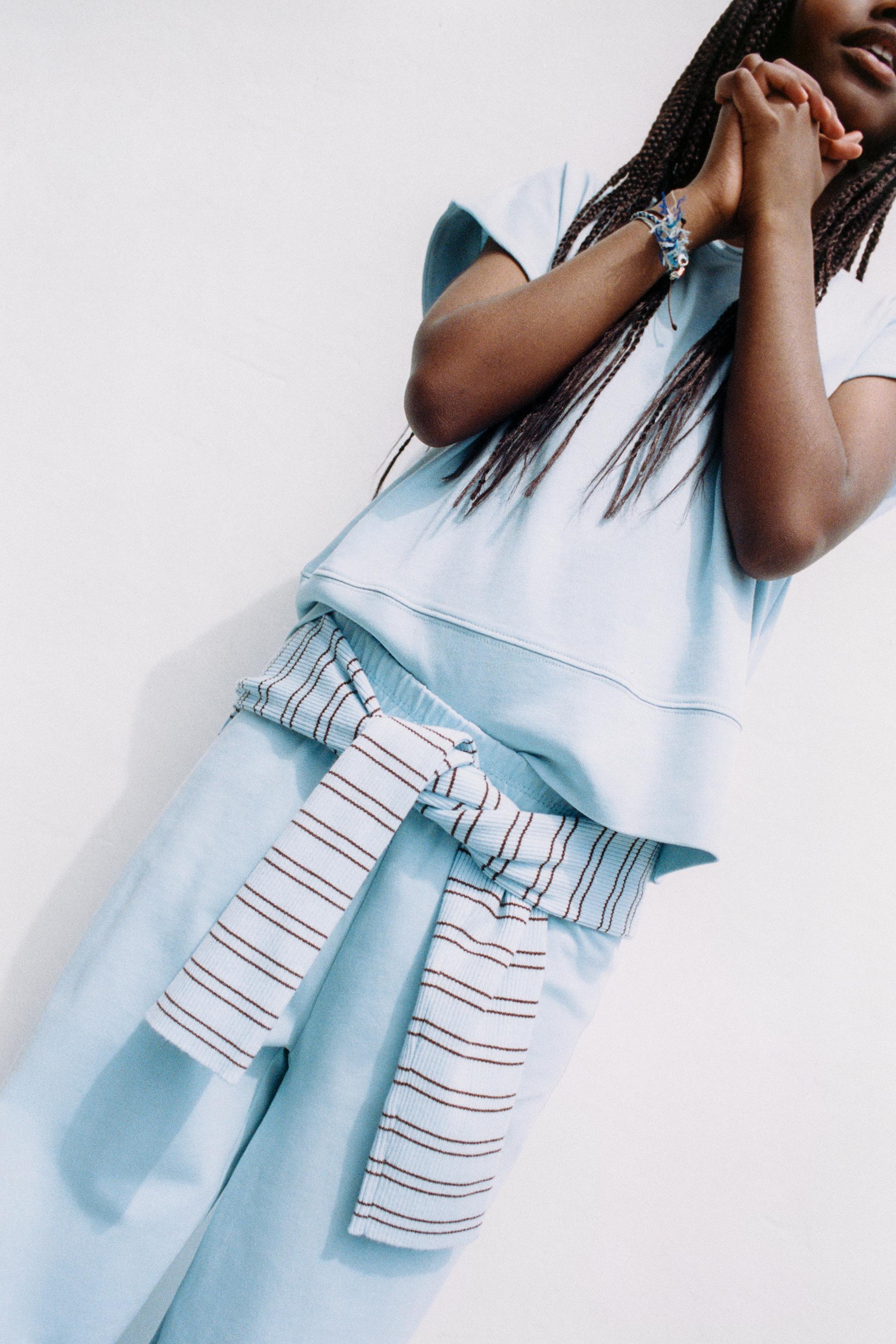 PLAIN HEAVY WEIGHT T-SHIRT — Sky blue