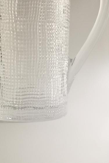RAISED DESIGN GLASS JUG -  by Zara - Image 4