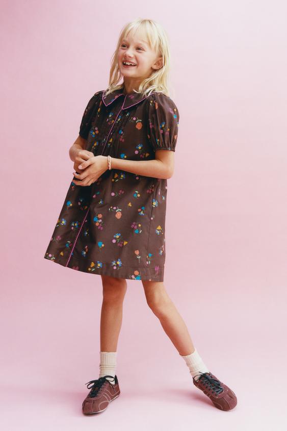 FLORAL PRINT DRESS - Brown by Zara - Image 0
