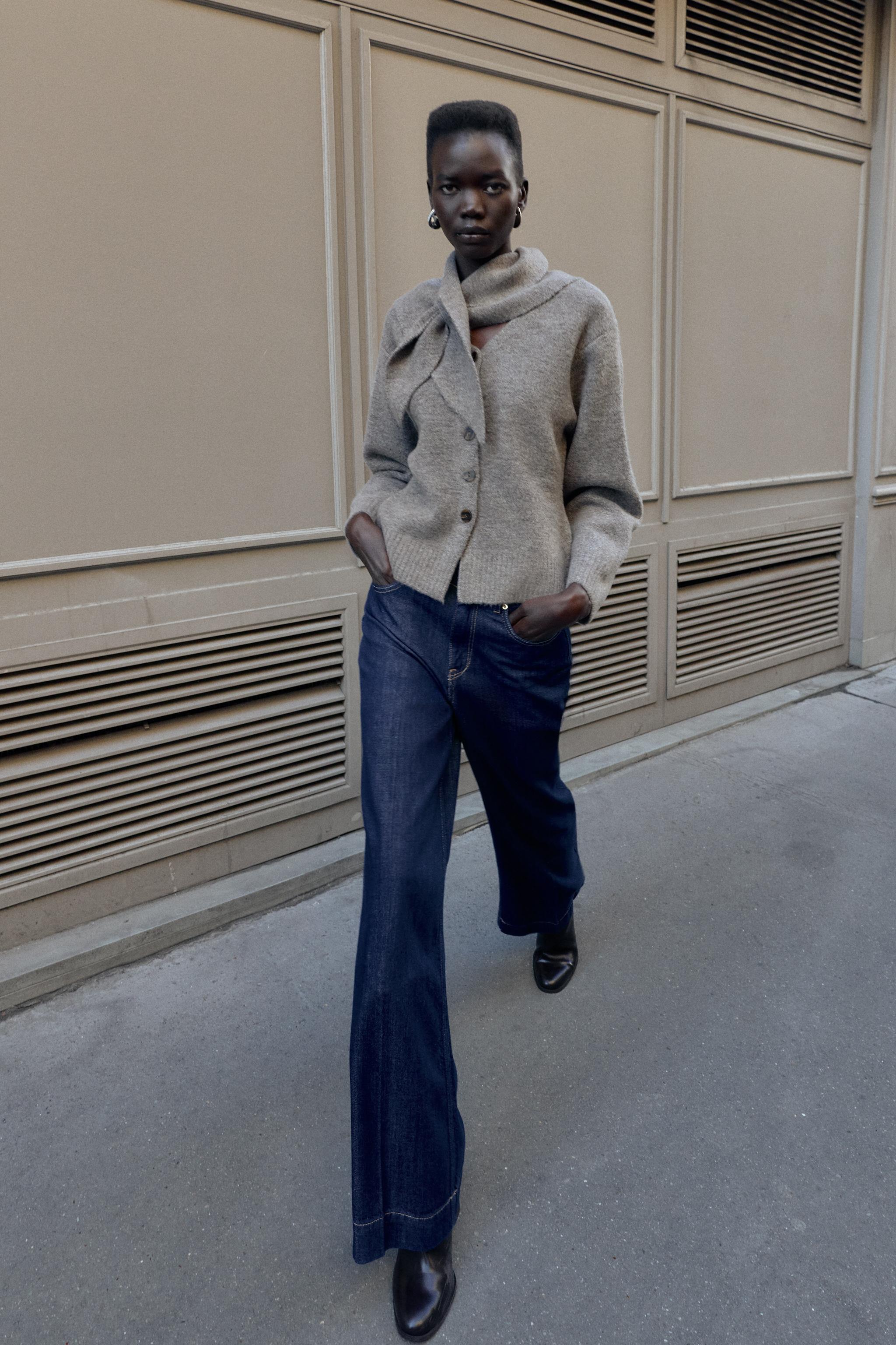 ZARA ベージュ ウールコート スカーフ付き 春まで大活躍！【ZARA】で一目惚れしたショートコート