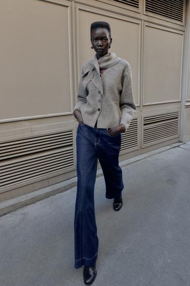 CHAQUETA PUNTO PAÑUELO - Gris topo de Zara - Imagen 0