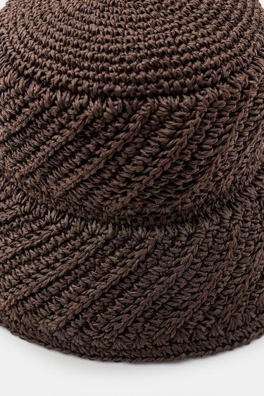 CHAPEAU TRESSÉ EN PAPIER 100% - Marron de Zara - Image 3