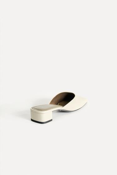 LEATHER HIGH-HEEL MULES 50TH ANNIVERSARY - White by Zara - Image 4