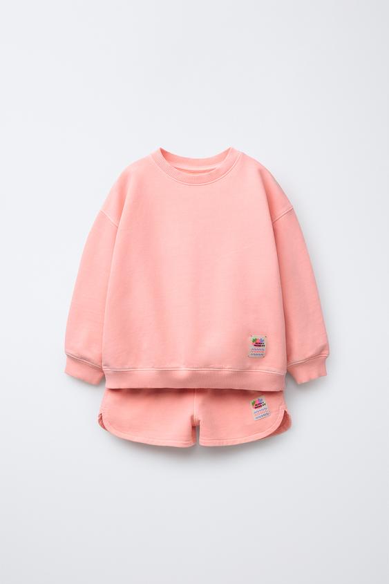 Sweatshirt Zara Pulli Pink Oversized Sweater Zara Pullover Pink