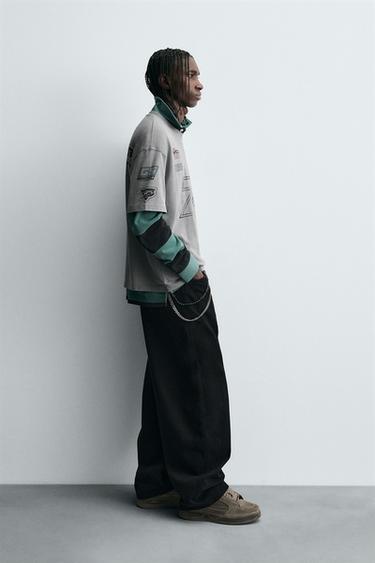 T-SHIRT GRAPHIQUES MOTO - Gris anthracite de Zara - Image 3