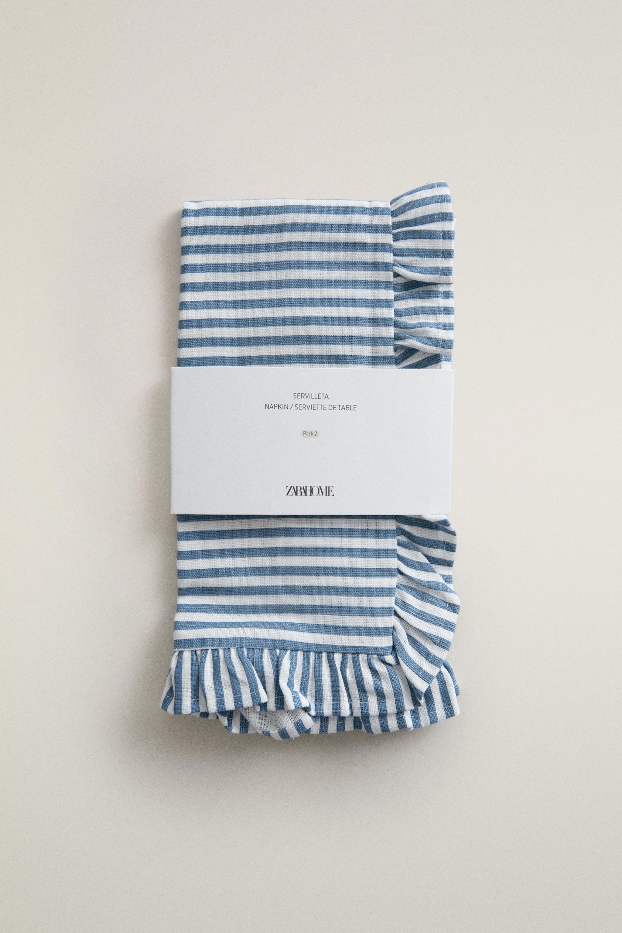 COTTON NAPKINS WITH RUFFLES (PACK OF 2)