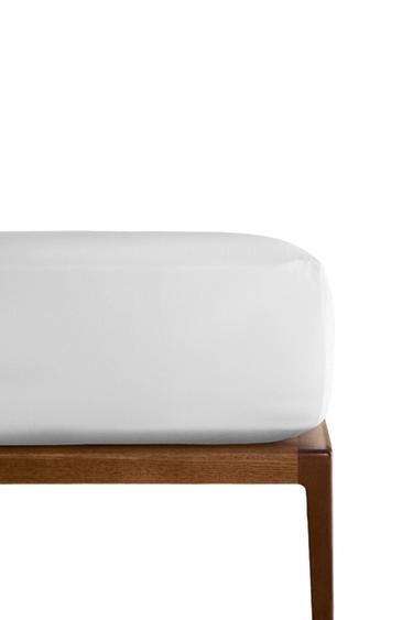 LENÇOL DE BAIXO DE ALGODÃO PERCAL | 40 CM ALTURA (200 FIOS) - Branco da Zara