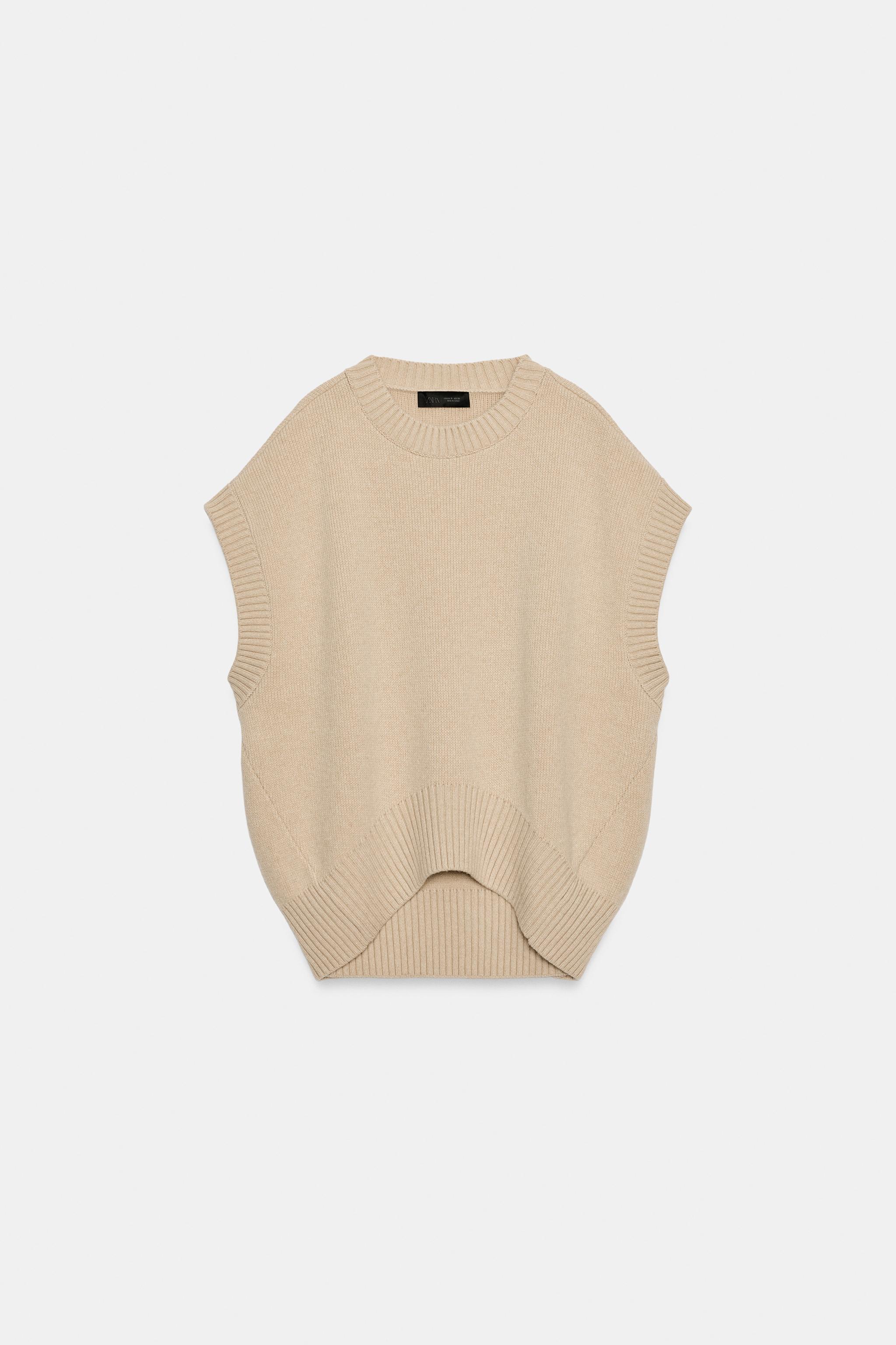 Zara YÜNLÜ OVERSIZE YELEK görsel 5