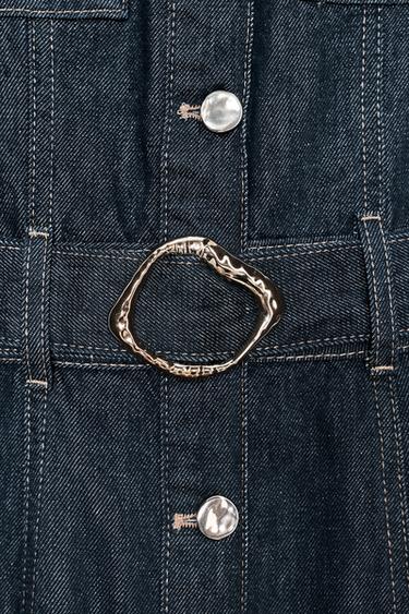 Z1975 DENIM DRESS WITH BELT - Blue by Zara - Image 2
