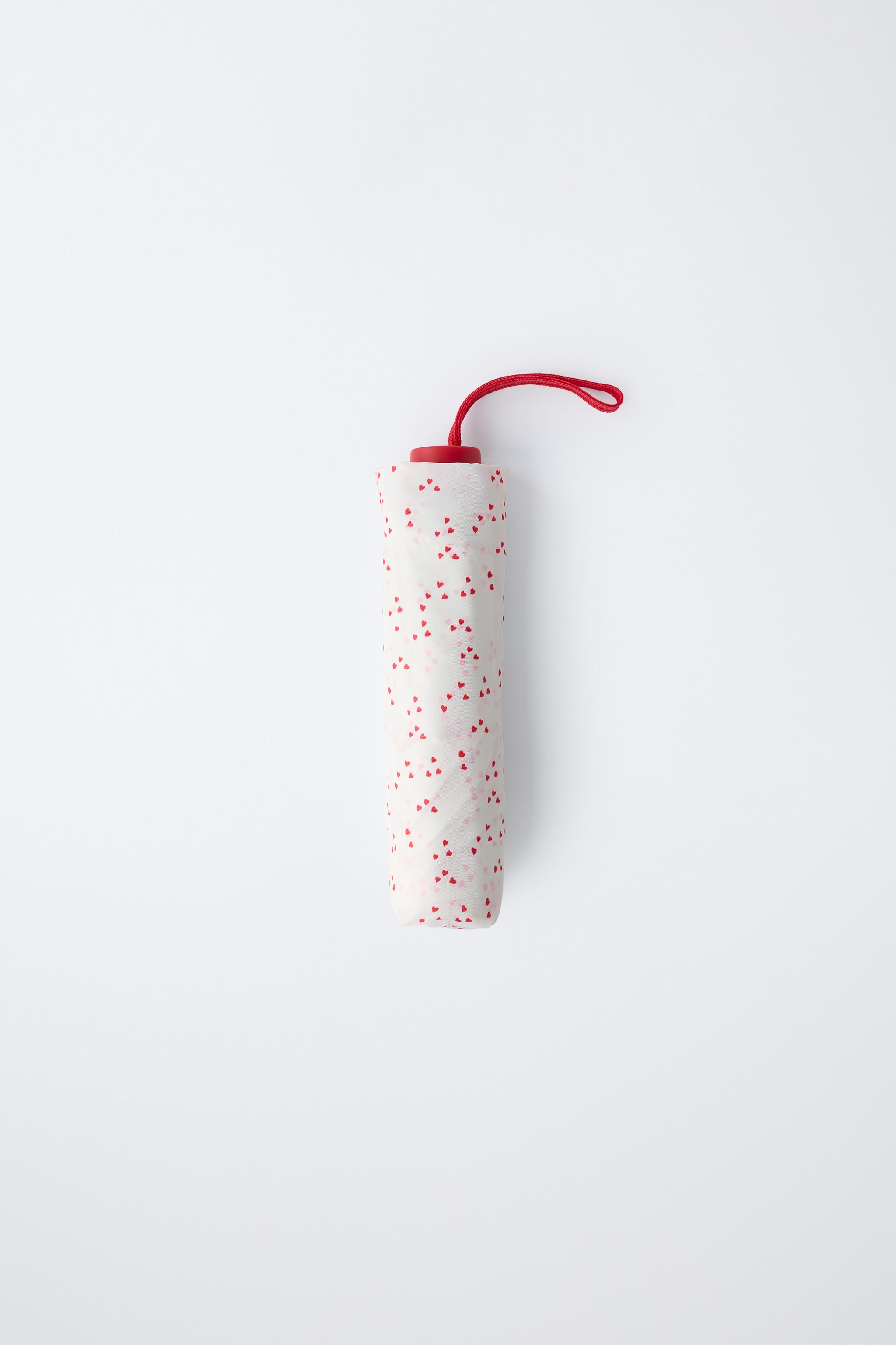 HEART PRINT FOLDING UMBRELLA
