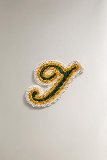 Zara COTTON LETTER J PATCH - Multicolored - Image 0