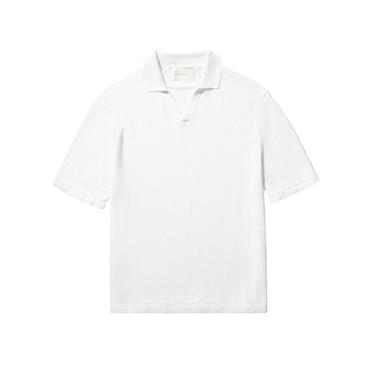 100% HEMP KNIT POLO SHIRT - White by Zara