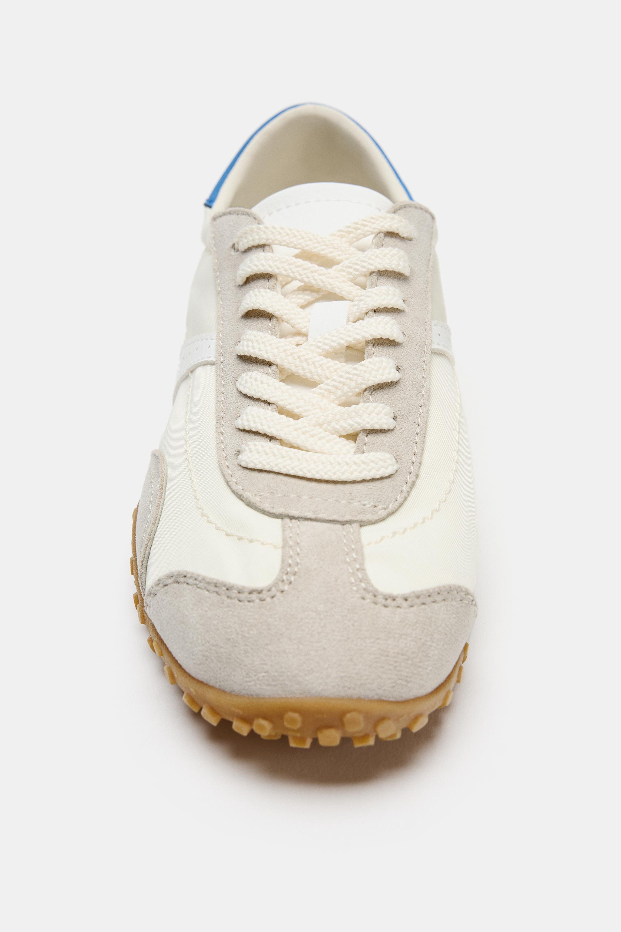 Женские кроссовки Zara CONTRAST HEEL BLUCHER SNEAKERS — фото 5