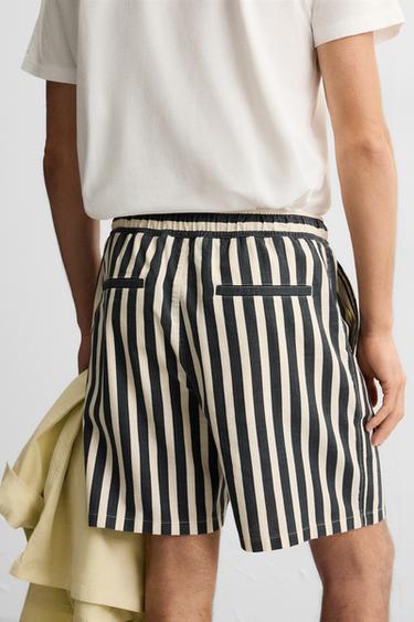 JACQUARD TEXTURED BERMUDA SHORTS - Dark grey by Zara - Image 4
