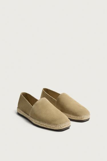 LEATHER ESPADRILLES - Sand Brown by Zara